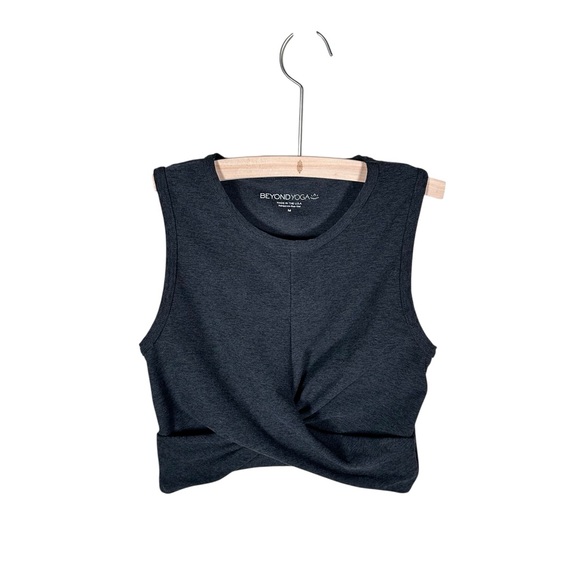 BEYOND YOGA Twist Bralette in charcoal - Picture 2 of 6